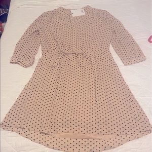 Ballet pink dress with black polka dots